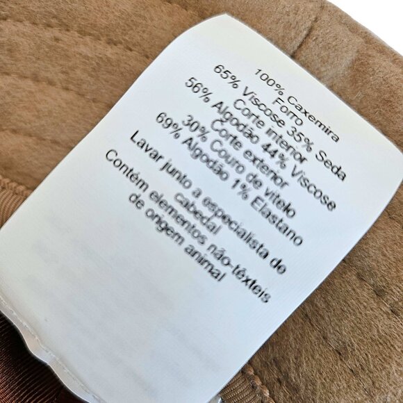 HERMES BEIGE HARPER H SELLIER CASHMERE BUCKET HAT (56) - Picture 10 of 12